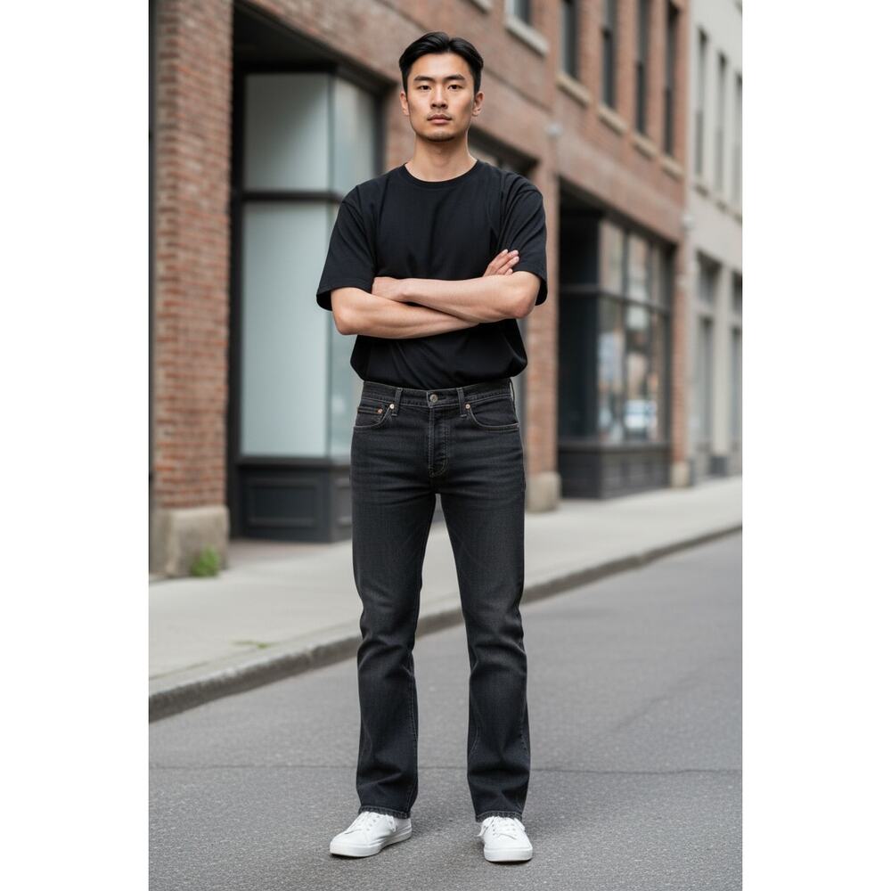 Levi's 517 Bootcut Men's 36x32 Jeans Be On My Own - Dark Wash - Stretch